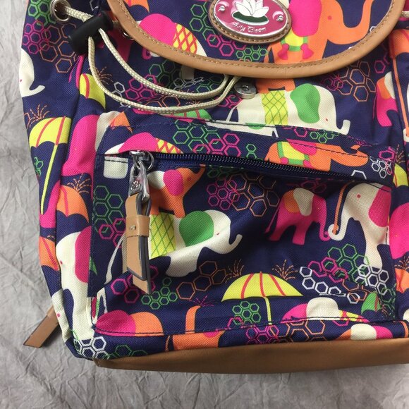 Adorable Lily Bloom Elephant Print Mini Backpack Nice Used Condition 🐘 - Picture 3 of 14